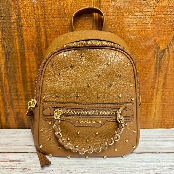 MICHAEL KORS Elliot Extra Small Leather Convertible Messenger Backpack - Picture 1 of 5
